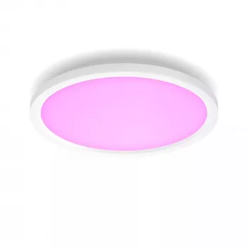 Philips Hue White and colour ambience Surimu Round Panel protingas lubinis šviestuvas, Bluetooth/Zigbee, baltas, LED, nekeičiama lemputė