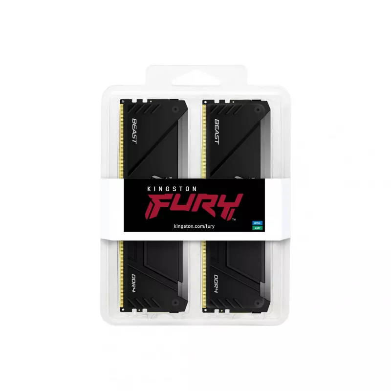 Kingston FURY Beast DDR4 64GB (2x32GB) 3200MHz CL16 RGB atminties rinkinys