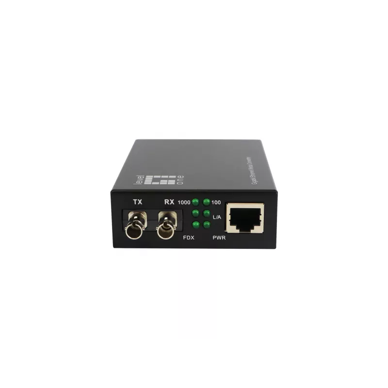 LevelOne RJ45 į ST Gigabit medijos keitiklis, vienmodis šviesolaidis, 1310nm, 20km