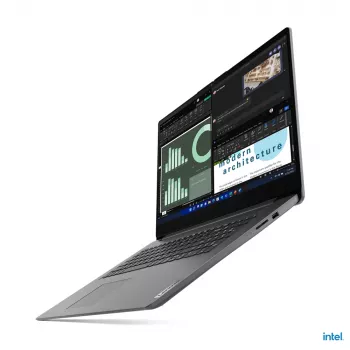 Nešiojamas kompiuteris Lenovo V17 G4 IRU Intel® U U300 43,9 cm (17,3 colio) Full HD 8 GB DDR4-SDRAM 512 GB SSD Wi-Fi 6 (802.11ax) Windows 11 Home Pilka