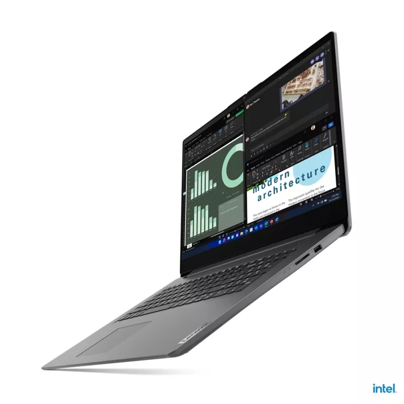 Nešiojamas kompiuteris Lenovo V17 G4 IRU Intel® U U300 43,9 cm (17,3 colio) Full HD 8 GB DDR4-SDRAM 512 GB SSD Wi-Fi 6 (802.11ax) Windows 11 Home Pilka