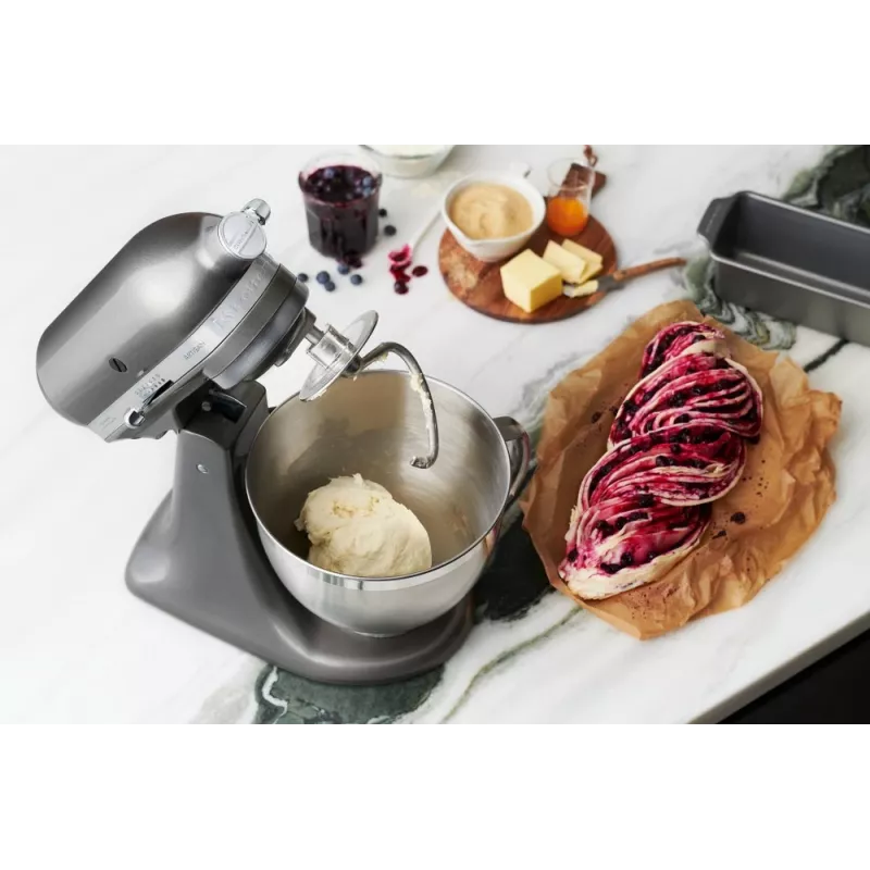 Virtuvinis kombainas KITCHENAID Artisan 300 W 4,8 L nerūdijančio plieno dubuo sidabrinis