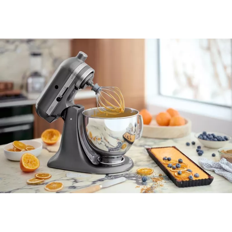 Virtuvinis kombainas KITCHENAID Artisan 300 W 4,8 L nerūdijančio plieno dubuo sidabrinis