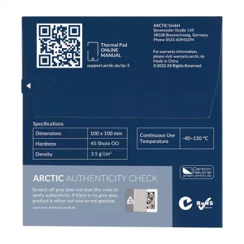 ARCTIC TP-3 Premium Performance šiluminė tarpinė 100 x 100 mm, 1,5 mm