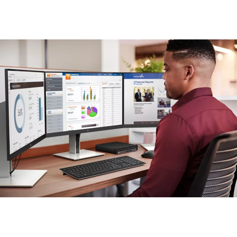 HP E-Series E24 G4 FHD Monitorius, 60,5 cm (23,8 col.), 1920 x 1080 pikseliai, Full HD, LCD, 5 ms, Juodas