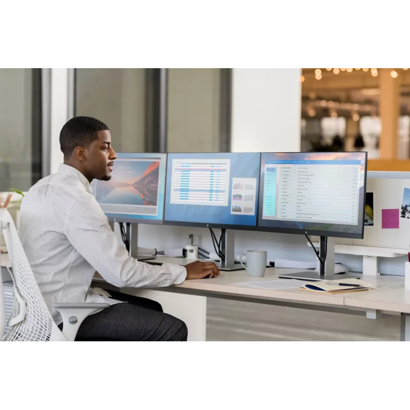 HP E-Series E24 G4 FHD Monitorius, 60,5 cm (23,8 col.), 1920 x 1080 pikseliai, Full HD, LCD, 5 ms, Juodas