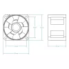 ARCTIC S4028-6K - 40 mm serverinis ventiliatorius, 250 RPM – 6000 RPM, 12.06 m³/h, juodas