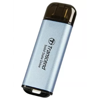 TRANSCEND ESD300C 1TB nešiojamas SSD, USB Type-C, 3D NAND Flash, dangaus mėlyna