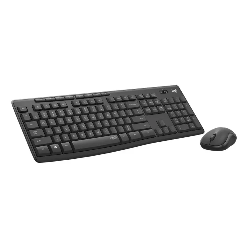 LOGITECH MK295 tylus belaidis klaviatūros ir pelės rinkinys – grafitas – Qwertz Šveicarija/Liuksemburgas