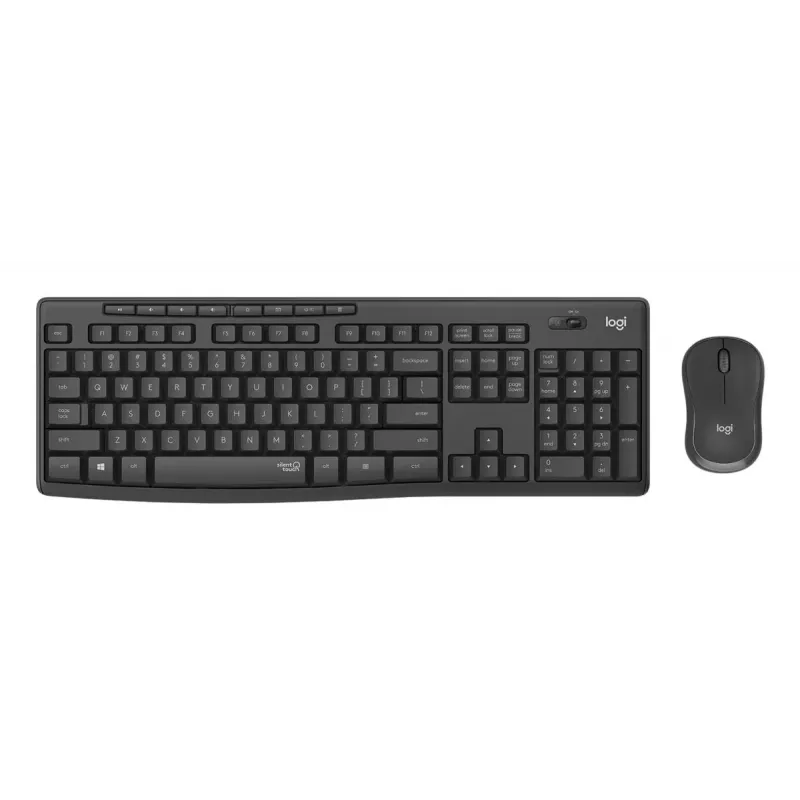 LOGITECH MK295 tylus belaidis klaviatūros ir pelės rinkinys – grafitas – Qwertz Šveicarija/Liuksemburgas