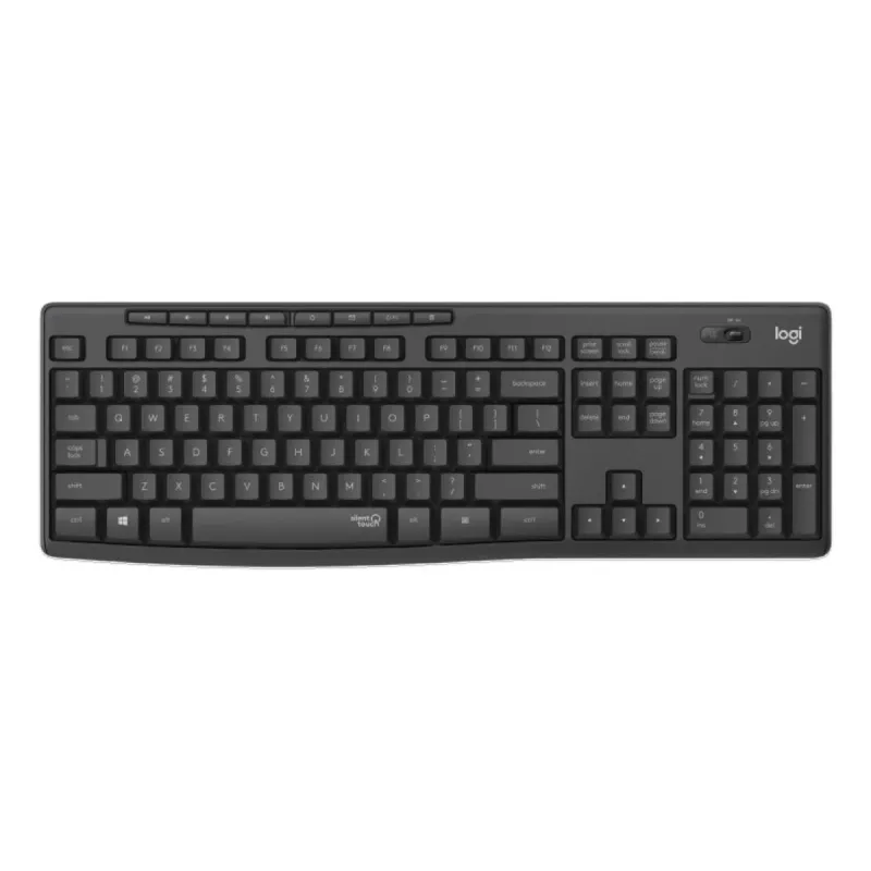 LOGITECH MK295 tylus belaidis klaviatūros ir pelės rinkinys – grafitas – Qwertz Šveicarija/Liuksemburgas