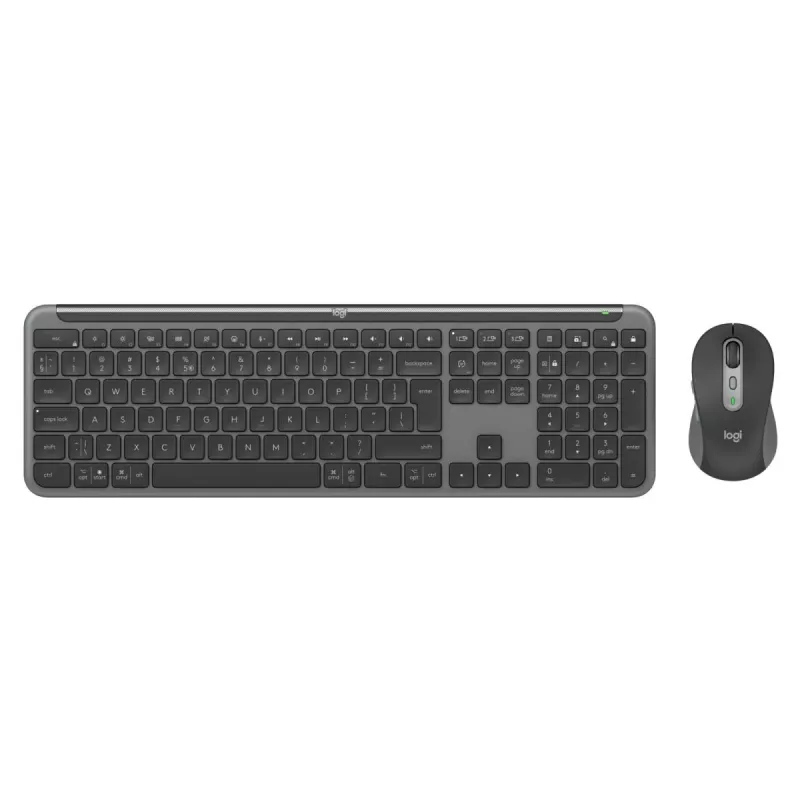 LOGITECH Signature Slim Combo MK950 - Belaidis klaviatūros ir pelės rinkinys, grafitas, QWERTY JAV/Tarptautinis