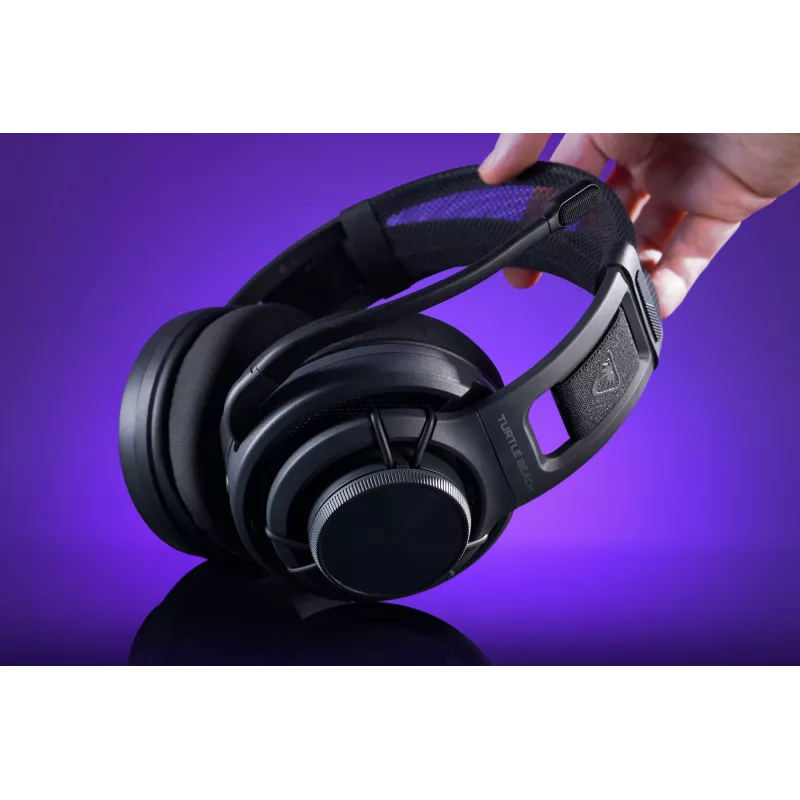 Turtle Beach Atlas Air belaidės atviros ausinės žaidimams asmeniniame kompiuteryje su 24 bitų aukštos ištikimybės garsu, transliacijų klasės mikrofonu, plūduriuojančiais ausų gaubtais, atminties putomis ir Bluetooth