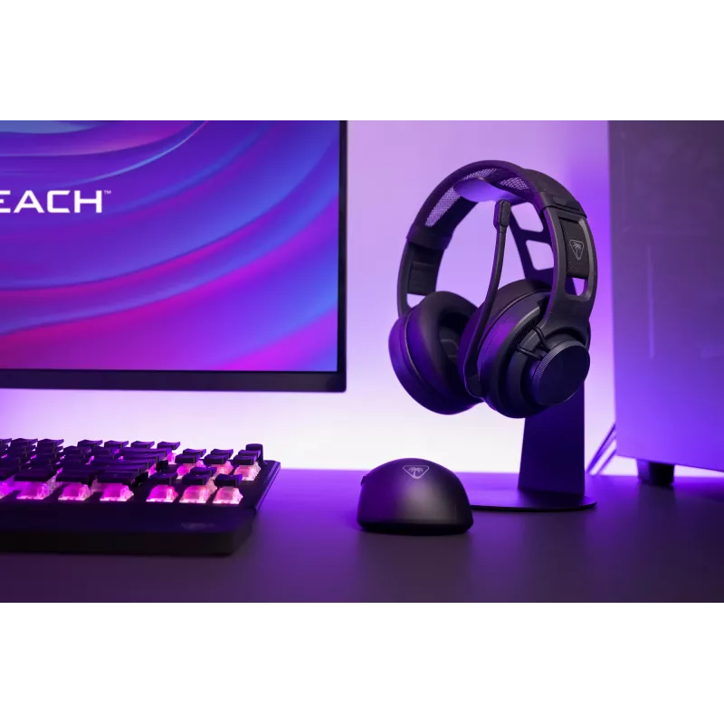 Turtle Beach Atlas Air belaidės atviros ausinės žaidimams asmeniniame kompiuteryje su 24 bitų aukštos ištikimybės garsu, transliacijų klasės mikrofonu, plūduriuojančiais ausų gaubtais, atminties putomis ir Bluetooth