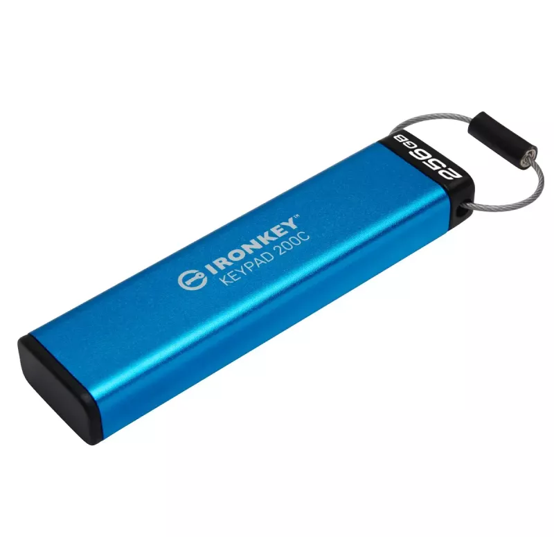 Kingston Technology IronKey 256GB USB-C klaviatūra 200C, FIPS 140-3 Lvl 3 AES-256