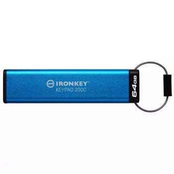Kingston IronKey 200C 64GB USB-C raktažodinis šifruotas atmintukas, FIPS 140-3 Lvl 3, AES-256
