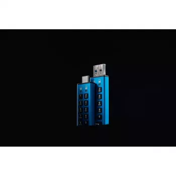 Kingston IronKey 256GB USB-C klaviatūros atmintinė KP200C, FIPS 140-3 Lvl 3 AES-256