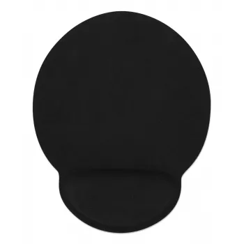 Manhattan Wrist Gel Support Pad and Mouse Mat, juoda, 241 × 203 × 40 mm, neslystanti bazė, Viso gyvenimo garantija, Kortelinė mažmeninė pakuotė