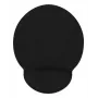 Manhattan Wrist Gel Support Pad and Mouse Mat, juoda, 241 × 203 × 40 mm, neslystanti bazė, Viso gyvenimo garantija, Kortelinė mažmeninė pakuotė