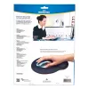 Manhattan Wrist Gel Support Pad and Mouse Mat, juoda, 241 × 203 × 40 mm, neslystanti bazė, Viso gyvenimo garantija, Kortelinė mažmeninė pakuotė
