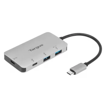 Adapter Targus ACH228 Silver – USB-C daugių prievadų centras su PD įkrovimu
