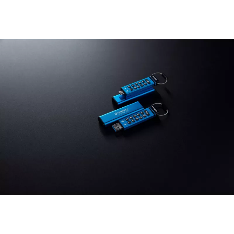 “Kingston Technology IronKey Keypad 200 128GB”, aparatinės įrangos šifruotas USB atmintukas, FIPS 140-3 Lvl 3, XTS-AES 256 bitų
