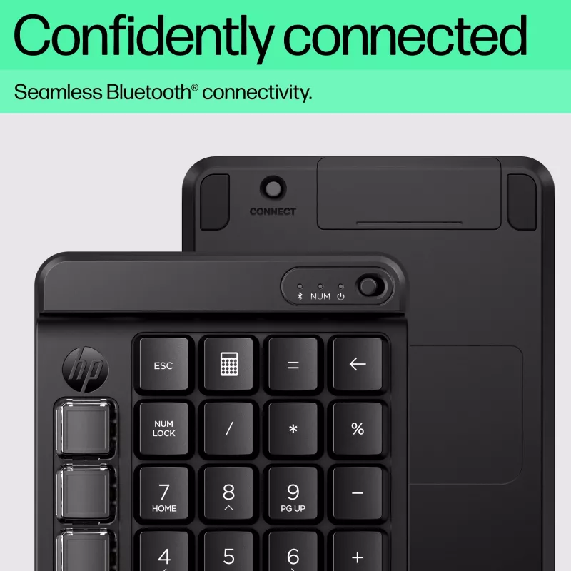 HP 435 programuojama belaidė klaviatūra, Bluetooth, juoda