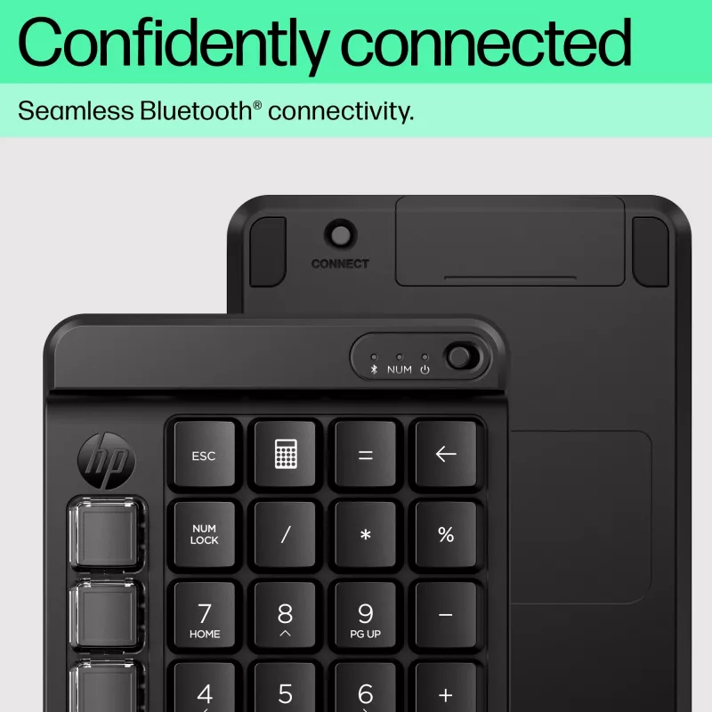 HP 435 programuojama belaidė klaviatūra, Bluetooth, juoda