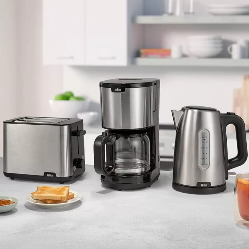 Braun PurShine WK102AI-WK1500BK elektrinis virdulys 1.7 L 2200 W juodas, nerūdijantis plienas