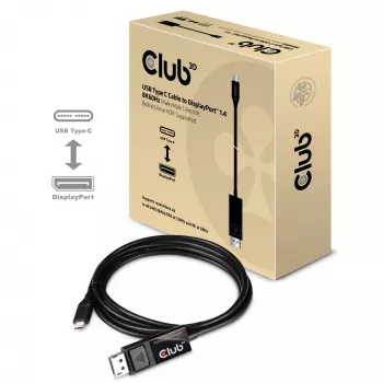 CLUB3D USB Type-C laidas į DP 1.4 8K60Hz M/M 1,8m