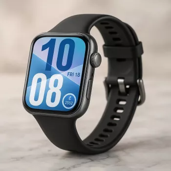 Išmanusis laikrodis HUAWEI WATCH FIT 4 — 1,82 colio (4,62 cm) ekranas, GPS, 400 mAh, aliuminio korpusas 38 mm, juodas, polimerinis dirželis