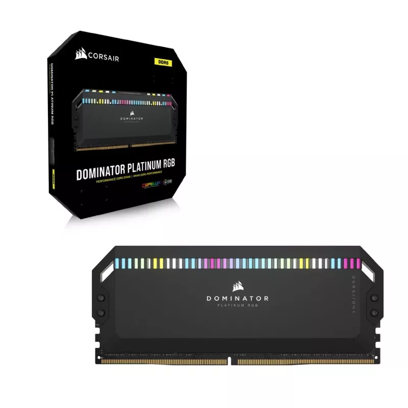 CORSAIR Vengeance RGB 32GB (2x16GB) DDR5 6000MHz CL30 atminties rinkinys – AMD Expo ir Intel XMP