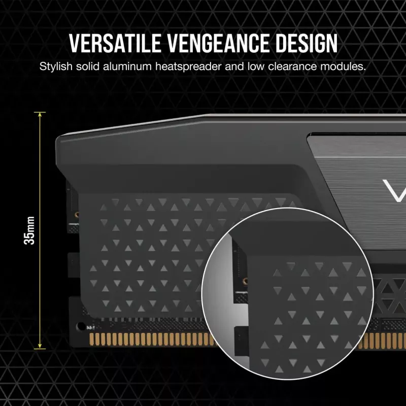 CORSAIR Vengeance 32 GB (2x16 GB) DDR5 7200 MHz CL34 atminties rinkinys - juoda
