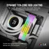 CORSAIR Vengeance RGB White 64GB (2x32GB) DDR5 5200MHz CL40 atminties rinkinys