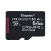 Kingston Technology 64GB microSDXC Industrial C10 A1 pSLC kortelė su SD adapteriu
