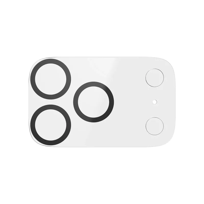 PanzerGlass PicturePerfect objektyvo apsauga iPhone 17 Pro – grūdintas stiklas su silikoniniu rėmeliu