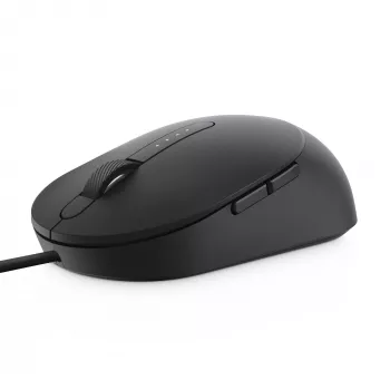 DELL Pro Wired Mouse MS3220 – laidinis pelė, juoda, ambidekstrinė, lazerinė, USB-A, 3200 DPI, 2 ms