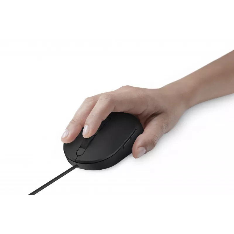 DELL Pro Wired Mouse MS3220 – laidinis pelė, juoda, ambidekstrinė, lazerinė, USB-A, 3200 DPI, 2 ms