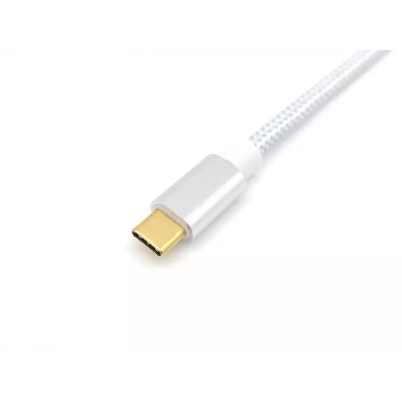 Equip USB 3.2 Gen 2 Type-C į C laidas, vyriškas/vyriškas, 1 m, 5A, sidabrinis/baltas