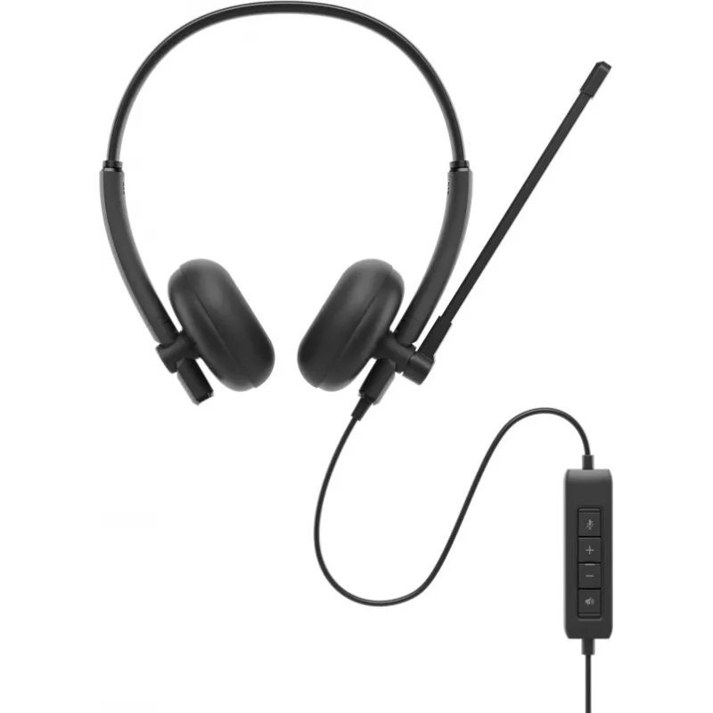 DELL WH125 ausinės su mikrofonu, laidinės, USB-A, juodos