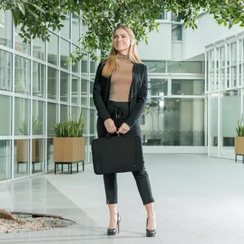DICOTA Eco Slim Case Base dėklas nešiojamam kompiuteriui 15-15,6 col. - juodas / 300d perdirbtas poliesteris