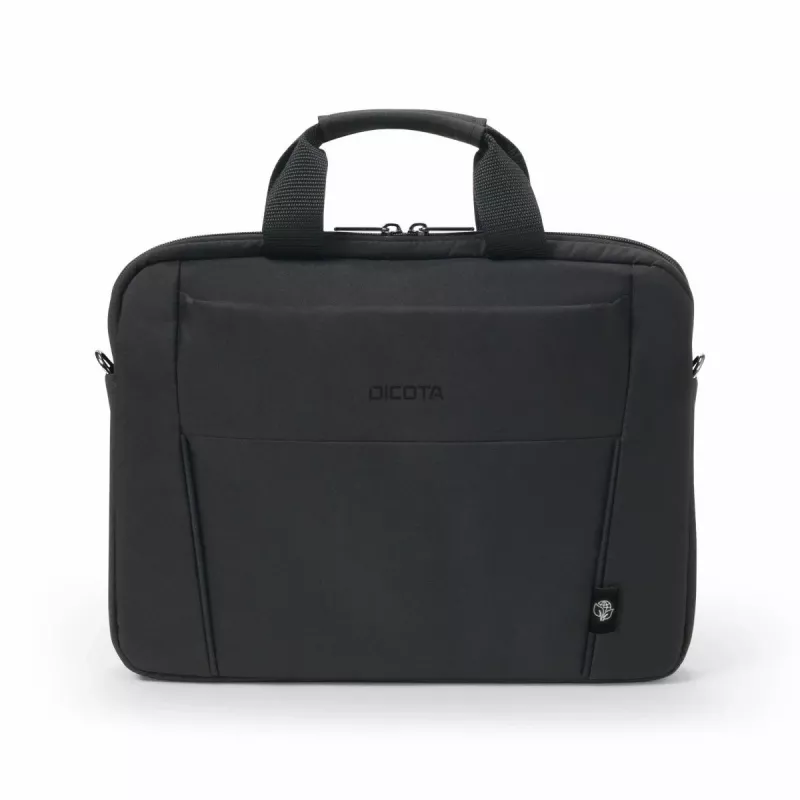 DICOTA Eco Slim Case Base dėklas nešiojamam kompiuteriui 15-15,6 col. - juodas / 300d perdirbtas poliesteris