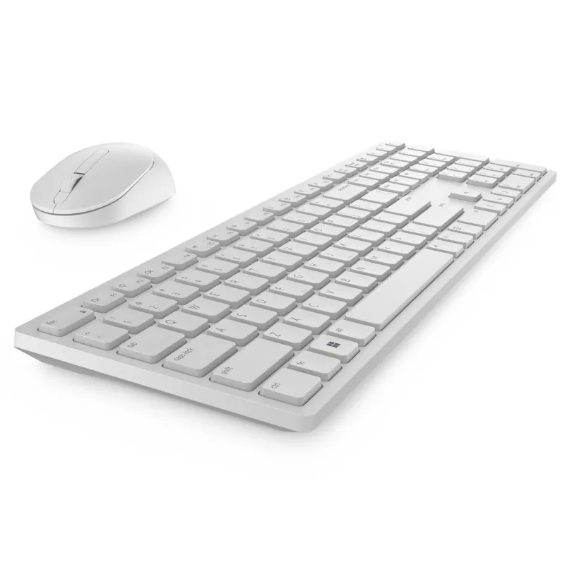 DELL KM5221W-WH belaidis klaviatūros ir pelės rinkinys, RF, QWERTZ vokiškas, baltas