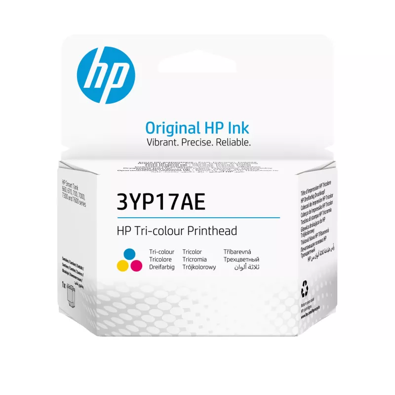 HP Inktank trijų spalvų spausdinimo galvutė, žydra, purpurinė, geltona, 1 vnt.