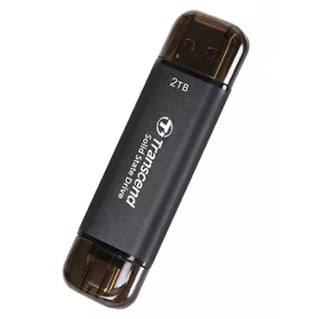 TRANSCEND ESD310c 2TB nešiojamas SSD, USB-A / USB-C