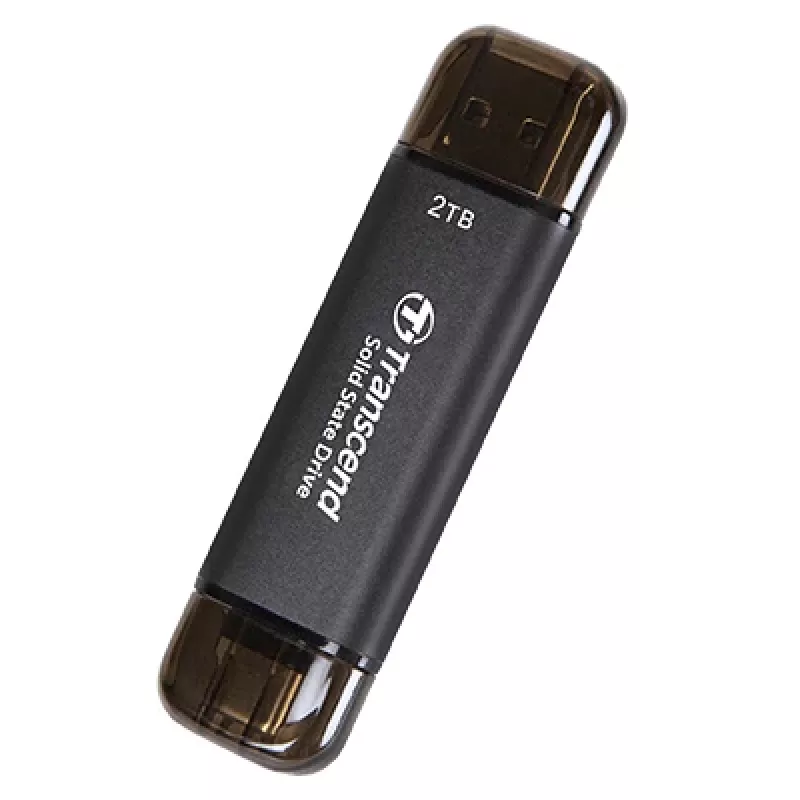 TRANSCEND ESD310c 2TB nešiojamas SSD, USB-A / USB-C