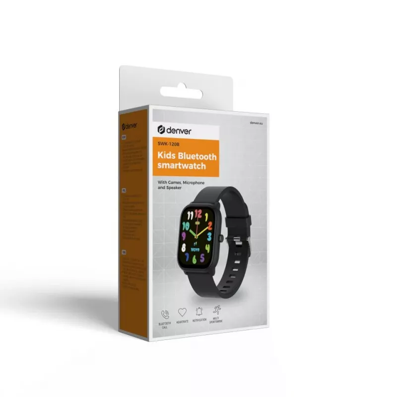 DENVER ELECTRONICS Vaikiškas išmanusis laikrodis SWK-120B juodas