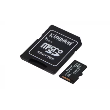 Kingston Technology 16GB microSDHC Industrial C10 A1 pSLC kortelė su SD adapteriu
