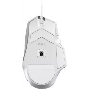 LOGITECH G502 X žaidimų pelė - USB - balta