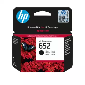 Original HP 652 juodos spalvos rašalo kasetė